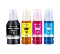 104 Ecotank Reemplazo para Epson 104 o 102 Ecotank Tinta para Epson et 2710 et 2721 Tinteiro et 2711 ET-2710 ET-2711 ET-2712 ET-2714 ET-2715 ET-2720 ET-2721 ET-2726 ET-4700 (Negro 130ml, Color 70ml)