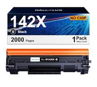 HALLOLUX 142X 142A Tóner Negro Compatible para HP 142A W1420A 142X W1420X para HP Laserjet MFP M140w Toner M110w M110 MFP M140 MFP M139w M139, 2.000 páginas (sin Chip, 1 Paquete)