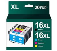 HALLOLUX 16XL Cartuchos de Tinta WF 2750 Compatibles para Epson 16XL 16 XL para Workforce WF-2760 WF-2630 WF-2660 WF-2510 WF-2750 WF-2540 WF-2530 WF-2650 (8 Negro, 4 Magenta, 4 Amarillos, 4 Cian)