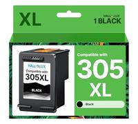 HALLOLUX 305XL Cartuchos de Impresora Negro Compatible para HP 305 Negro con Deskjet 2820e Cartuchos 2700 2710 2720e 2724 4120 4120e 4110 4110e Envy 6000 6020e 6032 6032e 6400 6422 0 642 0e 6432 (1