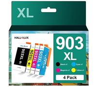 HALLOLUX 4 Cartuchos 903 XL de Repuesto compatibles con HP 903 903XL Cartuchos de Tinta para HP Officejet 6950 6960 Officejet Pro 6960 6970 (Negro Cian Magenta Amarillo, 4-Pack)