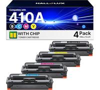 410A CF410A Cartucho de Tóner, para HP 410X CF410X, Compatible para Laserjet Pro MFP M477fdw M377dw M477fdn M477fnw M452dn M452nw M452dw (Pack de 4, Negro, Cian, Amarillo, Magenta)