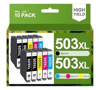 HALLOLUX 503XL Multipack 503 XL Cartuchos de Impresora 503 Compatible con Epson 503 XL Multipack 503 para Epson XP 5200 Cartuchos de Impresora para WF 2960 Cartuchos XP-5200 WF-2960 XP 5205 WF 2965