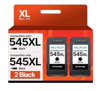 HALLOLUX 545XL PG545XL Cartuchos de Tinta Compatible para Canon PG 545 XL 545XL Tinta para Canon Pixma iP2850 MX495 TS3150 TS3350 TR4550 TR4551 MG2550S MG2555S MG2950S MG3051(2 Negro)