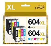 HALLOLUX Cartuchos de Tinta 604 XL compatibles con Epson 604 Cartuchos 604XL Multipack para Epson XP 2205 Cartuchos de Impresora Epson XP 3200 XP 4200 XP 3205 XP 4205 Workforce WF 2930 (8 Unidades)