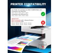 HALLOLUX 912XL - Lote de 4 Cartuchos de Tinta para HP 912 912XL para HP OfficeJet 8012 8010 8014 8015 para OfficeJet Pro 8025 8024 8023 8020 8022 (Negro, Cian, Magenta, Amarillo, 4-Pack)