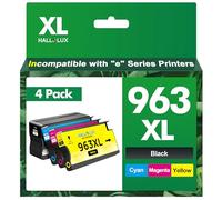 HALLOLUX 963XL 963 XL Cartuchos de Impresora compatibles con HP 963 963XL Multipack para HP OfficeJet Pro 9010 Cartuchos para HP OfficeJet Pro 9012 9022 9014 9020 9019 9015 9026 9028 (4 Unidades)