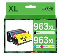 HALLOLUX 963XL 963 XL Cartuchos de impresora compatibles con HP 963 963XL Multipack para HP OfficeJet Pro 9010 cartuchos para HP OfficeJet Pro 9012 9022 9014 9020 9019 9015 9026 9028 (4 unidades)