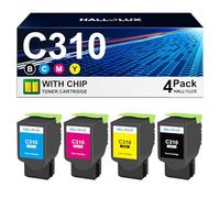 HALLOLUX Cartucho de tóner remanufacturado Xerox C310 C315 de repuesto para 006R04356 006R04357 006R04358 006R04359 (cian magenta amarillo negro, 4 unidades)