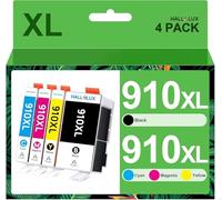 HALLOLUX Cartuchos de tinta 910XL para impresoras HP 910 XL para HP 910 XL 910XL, paquete combinado de cartuchos de tinta compatibles con impresora Officejet Pro 8025 8030 8035 8028 8020 8010 8015