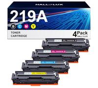 HALLOLUX Juego de tóner 219A Compatible con HP 219A para HP Color Laserjet Pro MFP 3302FDWG 3302FDNG 3302SDWG 3202DW 3302FDW 3302SDW 3302FDN 3302FDWG 3202DN W2190A W2191A W2192A W2193 A