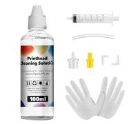 HALLOLUX Limpiador de Cabezales de impresión de 100 ml, Limpiador de boquillas, Cabezal de Limpieza para Todas Las impresoras de inyección de Tinta, solución para Epson HP Canon Brother Samsung