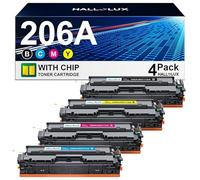 HALLOLUX Para Cartuchos de tóner 206A (BCMY, 4 Unidades)