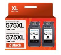 HALLOLUX PG-575XL - Cartuchos de impresora compatibles con Canon 575 para PIXMA TS3550i TS3551i TR4750i TR4751i TR4751i (2 unidades), color negro