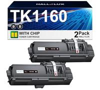 HALLOLUX TK1160 TK-1160 - Tóner Negro Compatible con Kyocera TK-1160 para Kyocera Ecosys P2040DN P2040DW (Negro, Pack de 2, TK1160 TK-1160)