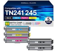 HALLOLUX TN241 TN245 - Tóner Compatible con Brother TN-241 TN-245 TN242 para Brother MFC 9332cdw Toner para tóner DCP 9022cdw MFC-9332CDW MFC-9142CDN HL-3142CW HL-3152CDW DCP-9017CDW (Paquete de 5)