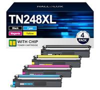 HALLOLUX TN248 TN248XL Cartuchos de Tóner Compatibel para Brother TN-248 TN-248XL Tóner para Brother HL-L3215CW HL-L3220CW DCP-L3515CDW DCP-L3520CDW MFC-L3740CDW MFC-L3740CDWE (4 Pack)
