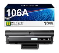 HALLOLUX Tóner 106A W1106A Compatible para HP 106A Toner para HP Laser MFP 137fwg Toner Negro 106A Toner Negro para HP Laser 107w Toner 107a 107r MFP 137fwg 137fnw 135wg 135w 135a 135r (1 Negro)