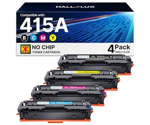 HALLOLUX Tóner 415A W2030A Compatible con HP 415A 415X W2030X para HP Color Laserjet Pro MFP M479fdw M454dw M479fnw M479dw M479fdn M454dn M479 M454 W2031A W20322 A W203 3A W2031X W2032X W2033X