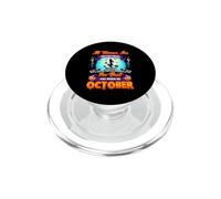 Halloqueens Queens Are Born In October Birthday Halloween PopSockets PopGrip para MagSafe