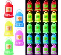 Halloscume 25 faroles luminosos de Jesús es la luz con purpurina, lámpara de aceite de cruz de Jesús, luces de Jesús, regalo religioso para esconderse y buscar recuerdos de fiesta de escuela dominical