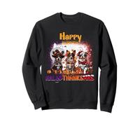 HalloThanksMas Australian Cattle Dog Spooky Thankful Merry Sudadera
