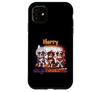 HalloThanksMas Australian Shepherd Spooky Thankful Merry Carcasa para iPhone 11