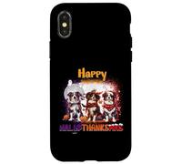HalloThanksMas Australian Shepherd Spooky Thankful Merry Carcasa para iPhone X/XS