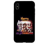 HalloThanksMas Australian Shepherd Spooky Thankful Merry Carcasa para iPhone XS MAX