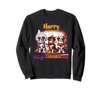 HalloThanksMas Australian Shepherd Spooky Thankful Merry Sudadera