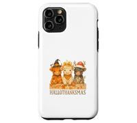 Hallothanksmas Highland Cow Trio Halloween Thanksgiving Carcasa para iPhone 11 Pro