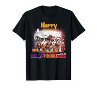 HalloThanksMas Miniature Schnauzer Spooky Thankful Merry Camiseta
