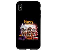 HalloThanksMas Miniature Schnauzer Spooky Thankful Merry Carcasa para iPhone XS MAX