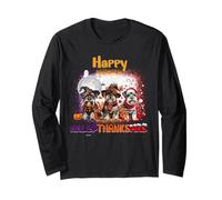 HalloThanksMas Miniature Schnauzer Spooky Thankful Merry Manga Larga
