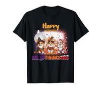 HalloThanksMas Pembroke Welsh Corgi Spooky Thankful Merry Camiseta
