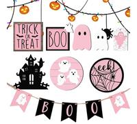 Halloween | 13 piezas de decoración de Halloween - motivo espeluznante ración central para granja, salón, habitación infantil