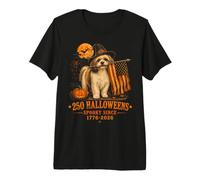 Halloween 250 Aniversario Shih Tzu Amante de los Perros Halloween Camiseta Premium
