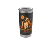 Halloween 250 Aniversario Shih Tzu Amante de los Perros Halloween Vaso térmico de acero inoxidable de doble pared