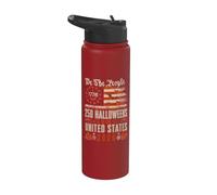 Halloween 250 aniversario We The People USA Flag Halloween Stainless Steel Insulated Water Bottle
