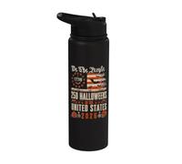 Halloween 250 aniversario We The People USA Flag Halloween Stainless Steel Insulated Water Bottle