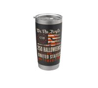 Halloween 250 aniversario We The People USA Flag Halloween Vaso térmico de acero inoxidable de doble pared