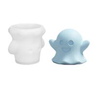 Halloween 3D moldes de vela - Molde Gypsum Ghost | 3 d moldes de silicona, molde de estatuilla de cera, molde de jabón espectral, vela aromaterapia hecha a mano, cera, jabón, decoración de arte