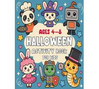 Halloween Activity Book for Kids Ages 4-8: 38 Fun Halloween Activities for Kids Ages 4-8 - Coloring Pages, Mazes, Connect the Dots, and Word Searches with Single-Sided Pages