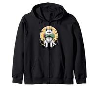 Halloween American Eskimo Dog Perro Esquimal Americano Sudadera con Capucha