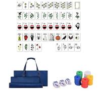 Halloween American Mahjong Set, Travel Mahjong Set American | 160 Tiles With Mahjong Tile Bag, Tiles Portable Mini Travel Kit Deep-Engraved Skull Spider Web Tiles