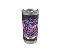 Halloween Aquelarre Salem 1692 Arte Brujería Mágica Vaso térmico de acero inoxidable de doble pared