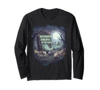 Halloween Axolotl Esqueleto Fantasma Espeluznante Vida Silvestre Manga Larga