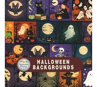 Halloween Backgrounds Scrapbook Paper: 20 Sheets Double-Sided Decorative Designs Cardstock, Scrap Book Paper for Scrapbooking, Junk Journal, Photo Album, DIY Crafts