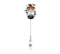 Halloween Badge Reel | Retractable Cow Shape Halloween Card Holder