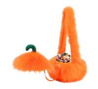 Halloween Bag Cute Reusable Pumpkin Shaped Tote With Instantly Becom Handle